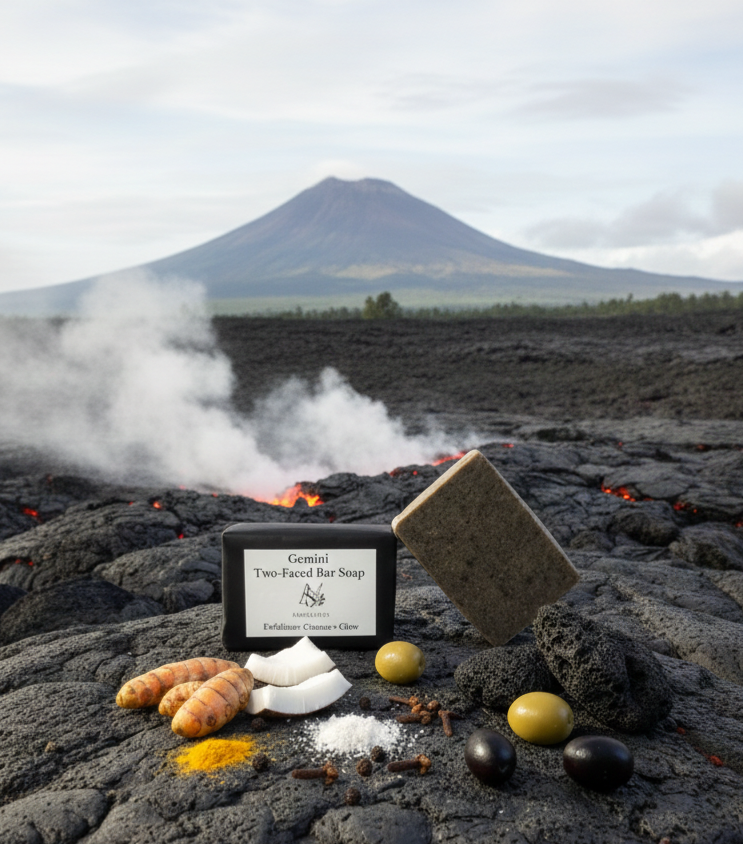 Gemini Two-Faced lava Bar Soap